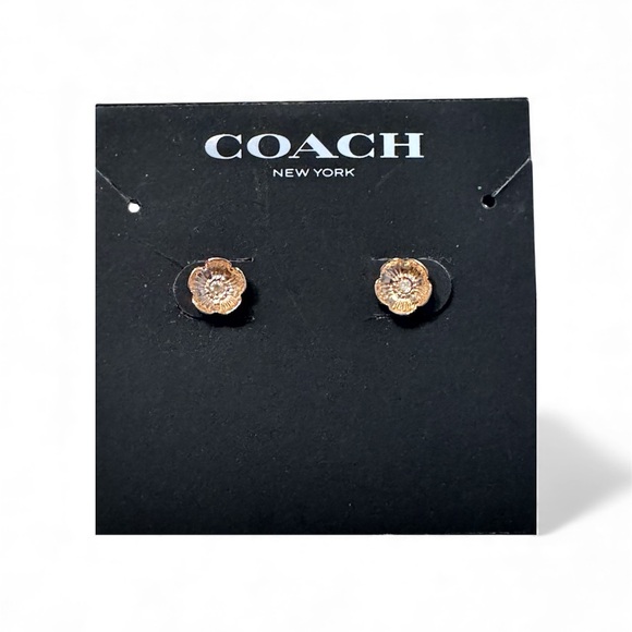 Coach Gold Floral Stud Earrings - Picture 3 of 4